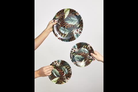 Asos Supply animal and leaf print plates